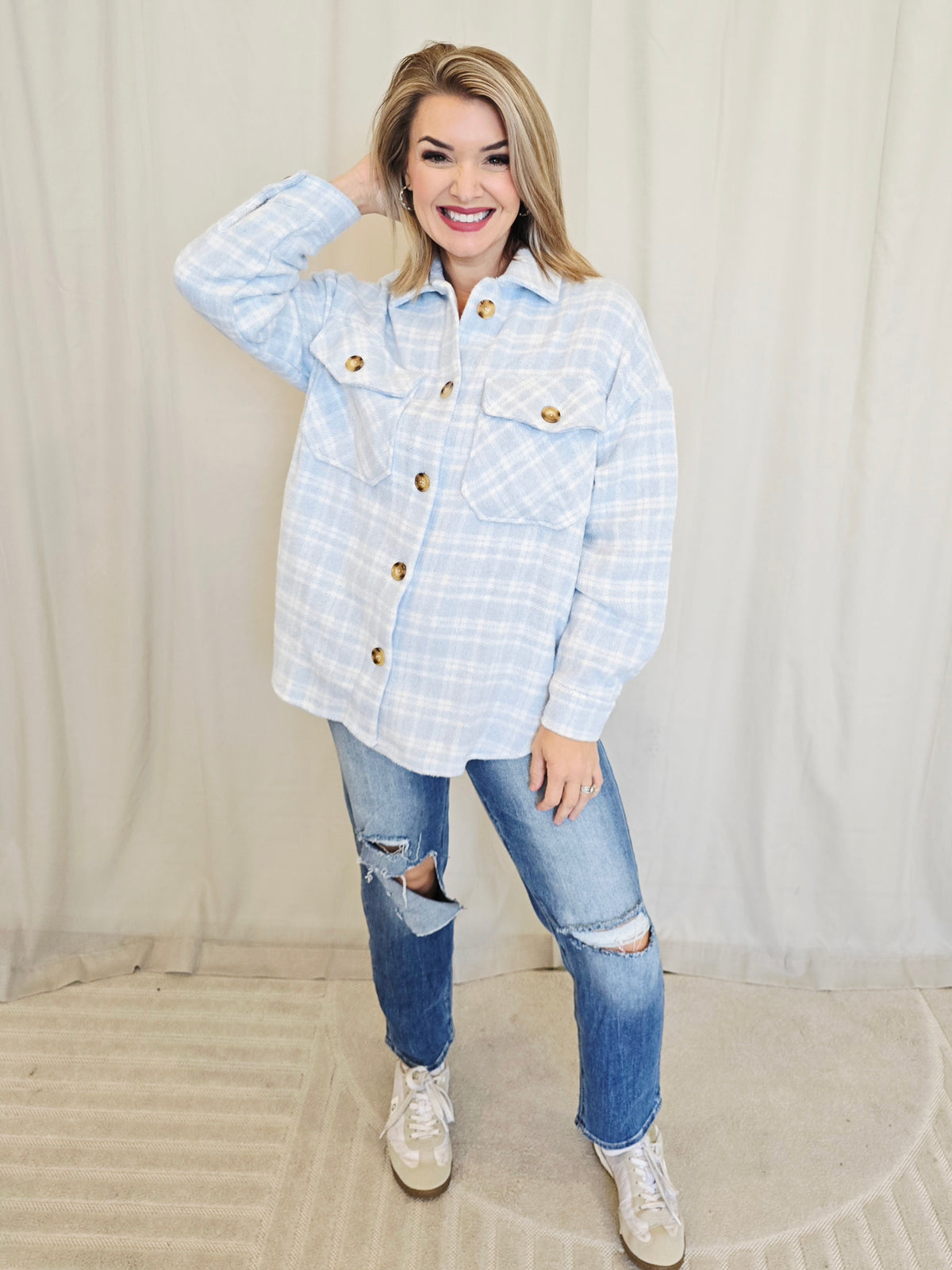 PLAID PRINT SHACKET