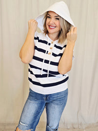 STRIPED HOODIE SWEATER