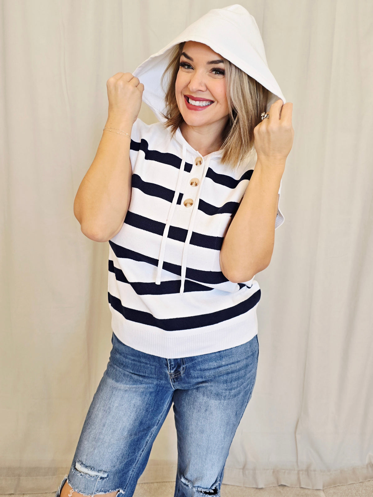 STRIPED HOODIE SWEATER