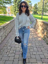 OVERSIZED TWO TONE SWEATER