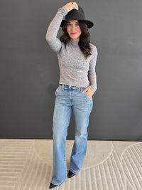 CROCHET HEM SWEATER