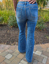 PATCH POCKET FLARE JEANS