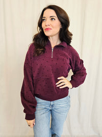 STAR HALF ZIP SWEATSHIRT