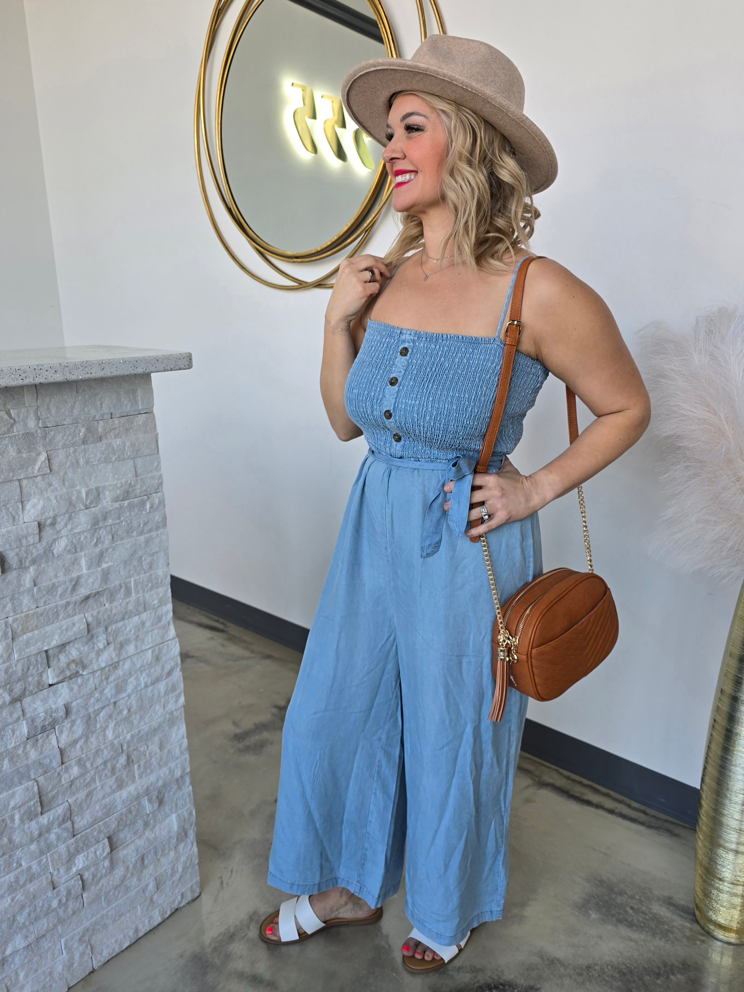 WIDE LEG JUMPSUIT