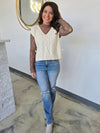 V-NECK TIE SWEATER VEST