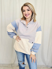 HALF SNAP SWEATSHIRT