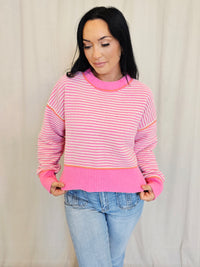 STRIPE CONTRAST SWEATER