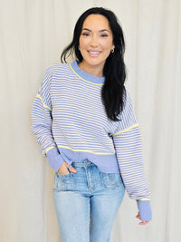 STRIPE CONTRAST SWEATER