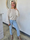 BACK VELVET BOW SWEATER