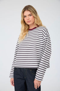 LONG SLEEVE BOXY KNIT TOP