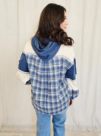 HALF BUTTON CONTRAST SWEATSHIRT
