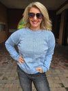 FRONT SEAM CREW NECK SWEATER