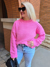 OVERSIZED TEXTURED KNIT SWEATER
