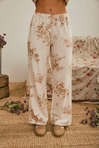 FLORAL WIDE LEG PANT