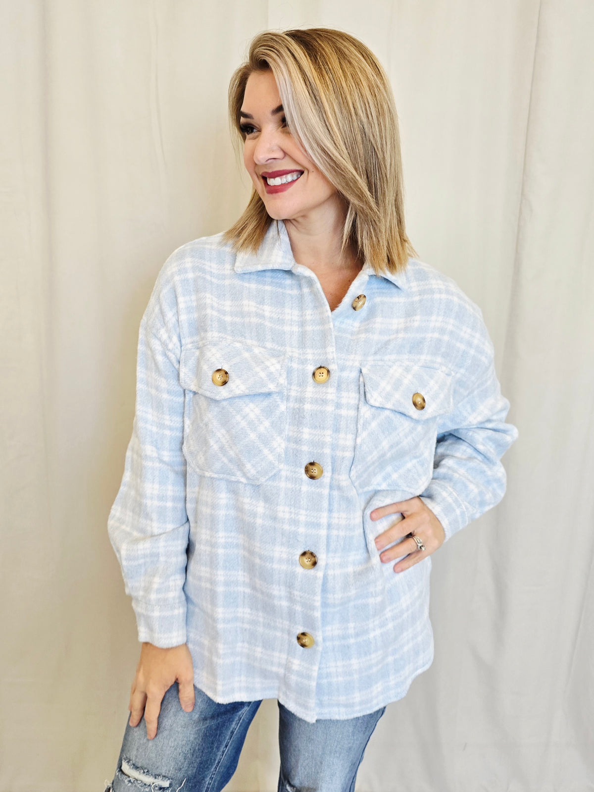 PLAID PRINT SHACKET