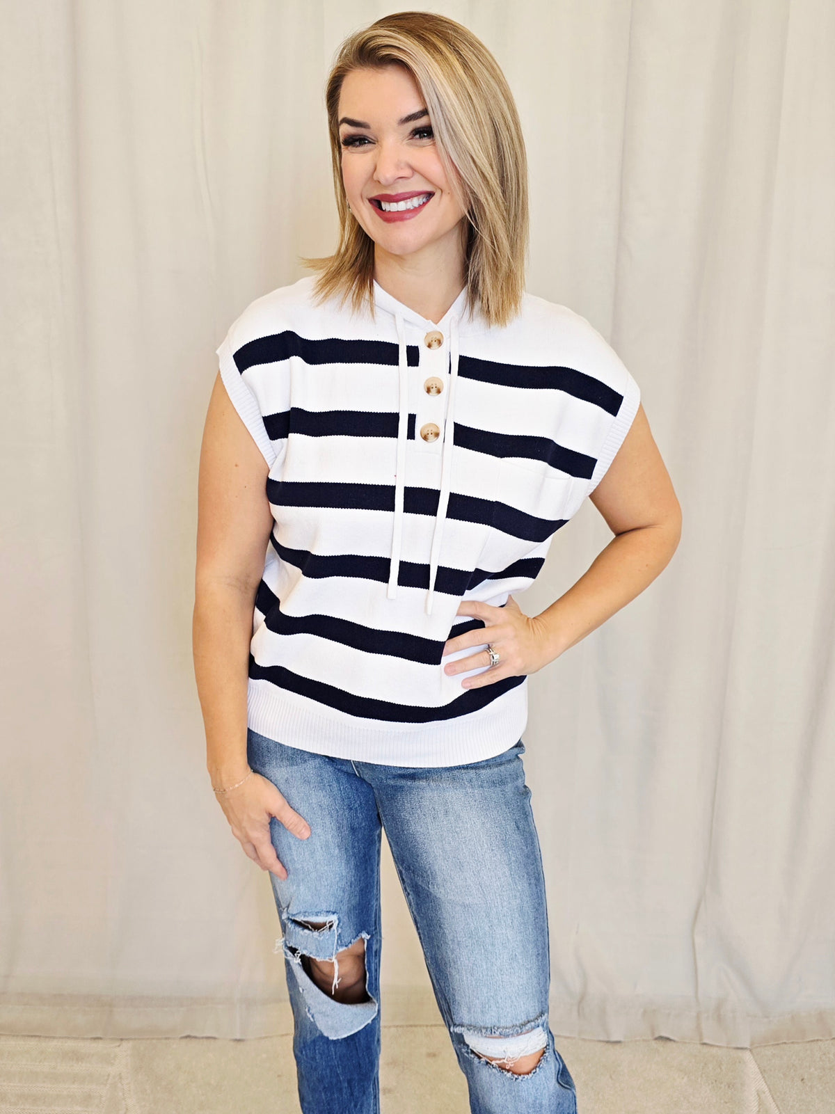 STRIPED HOODIE SWEATER