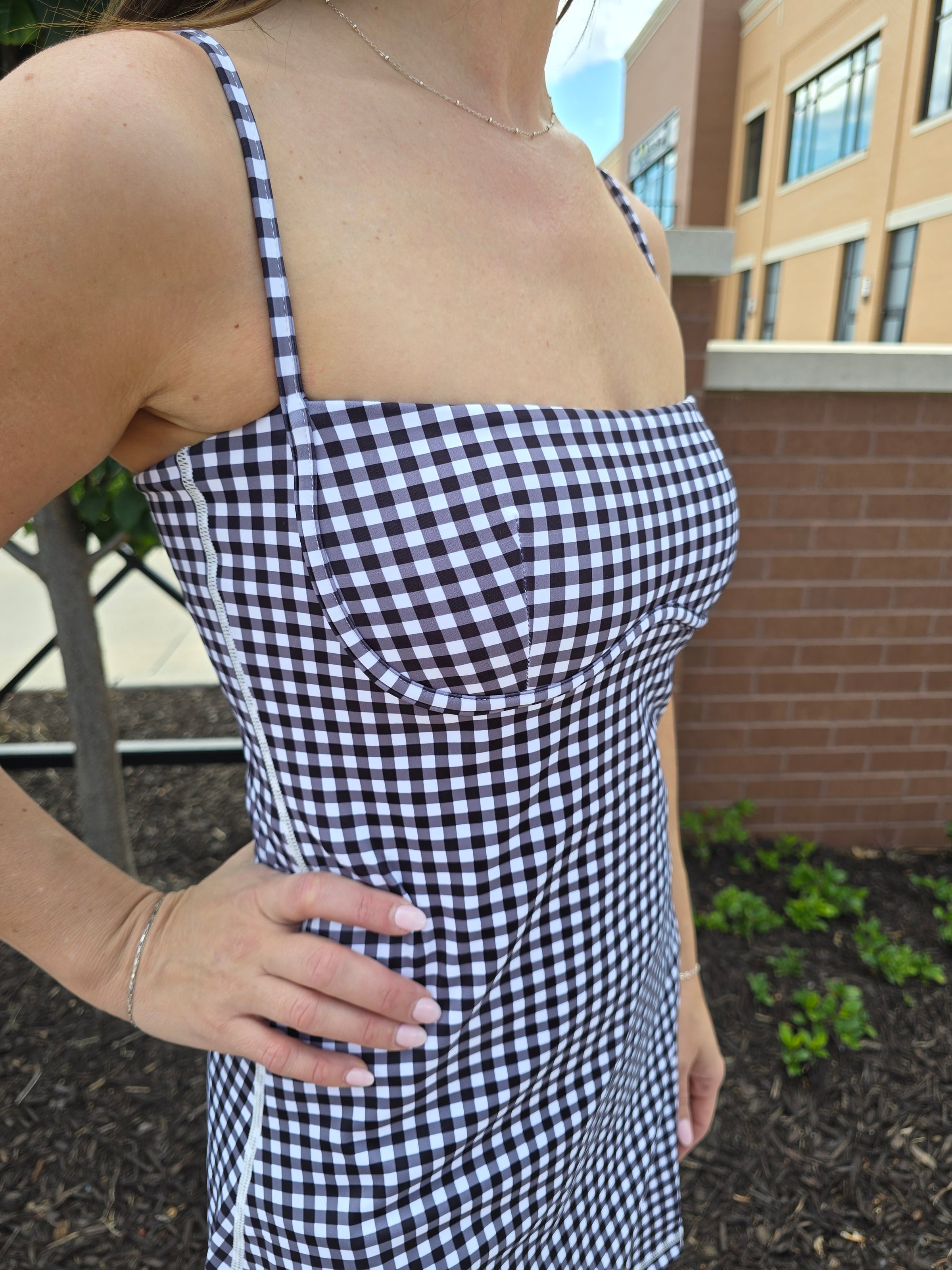 GINGHAM ATHLETIC DRESS