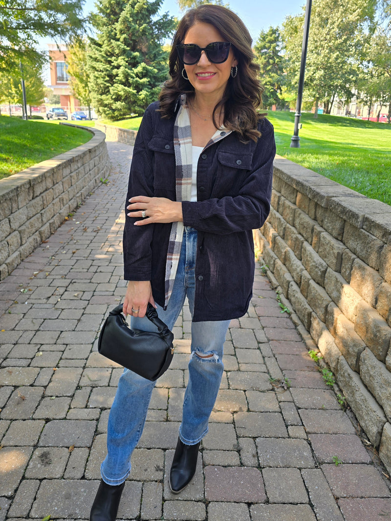 REVERSIBLE BUTTON DOWN JACKET
