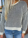 TEXTURED CREWNECK SWEATER