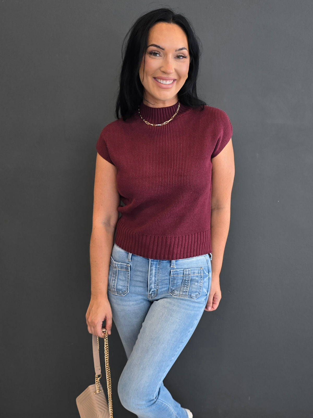 MOCK NECK SWEATER