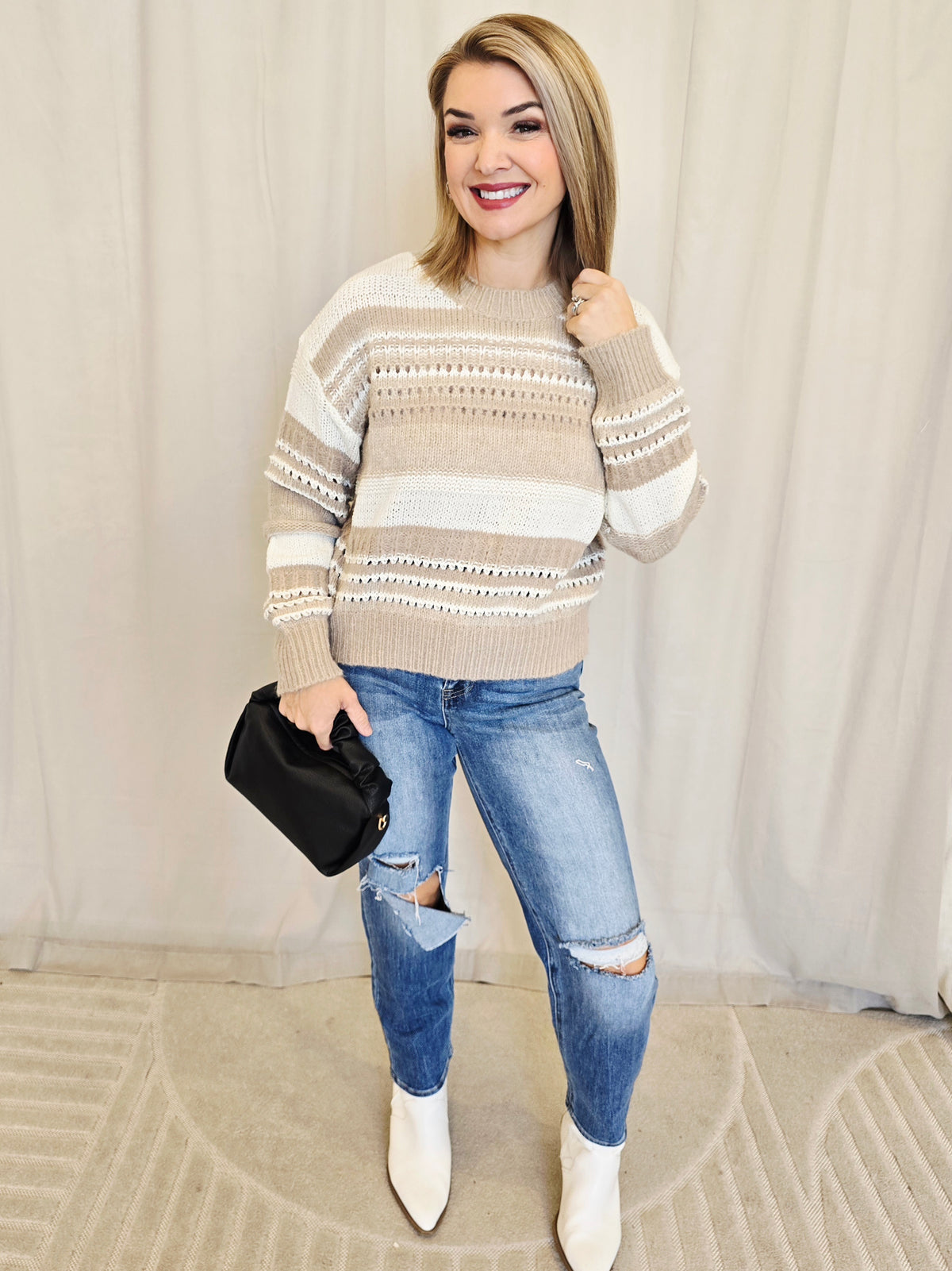 STRIPE SWEATER TOP
