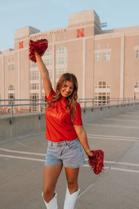 METALLIC HUSKER TEE