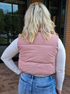 CROPPED PUFFER VEST WITH POCKETS