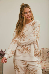 FLORAL CREW NECK TOP