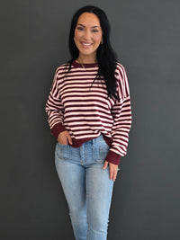 STRIPED CREWNECK SWEATER