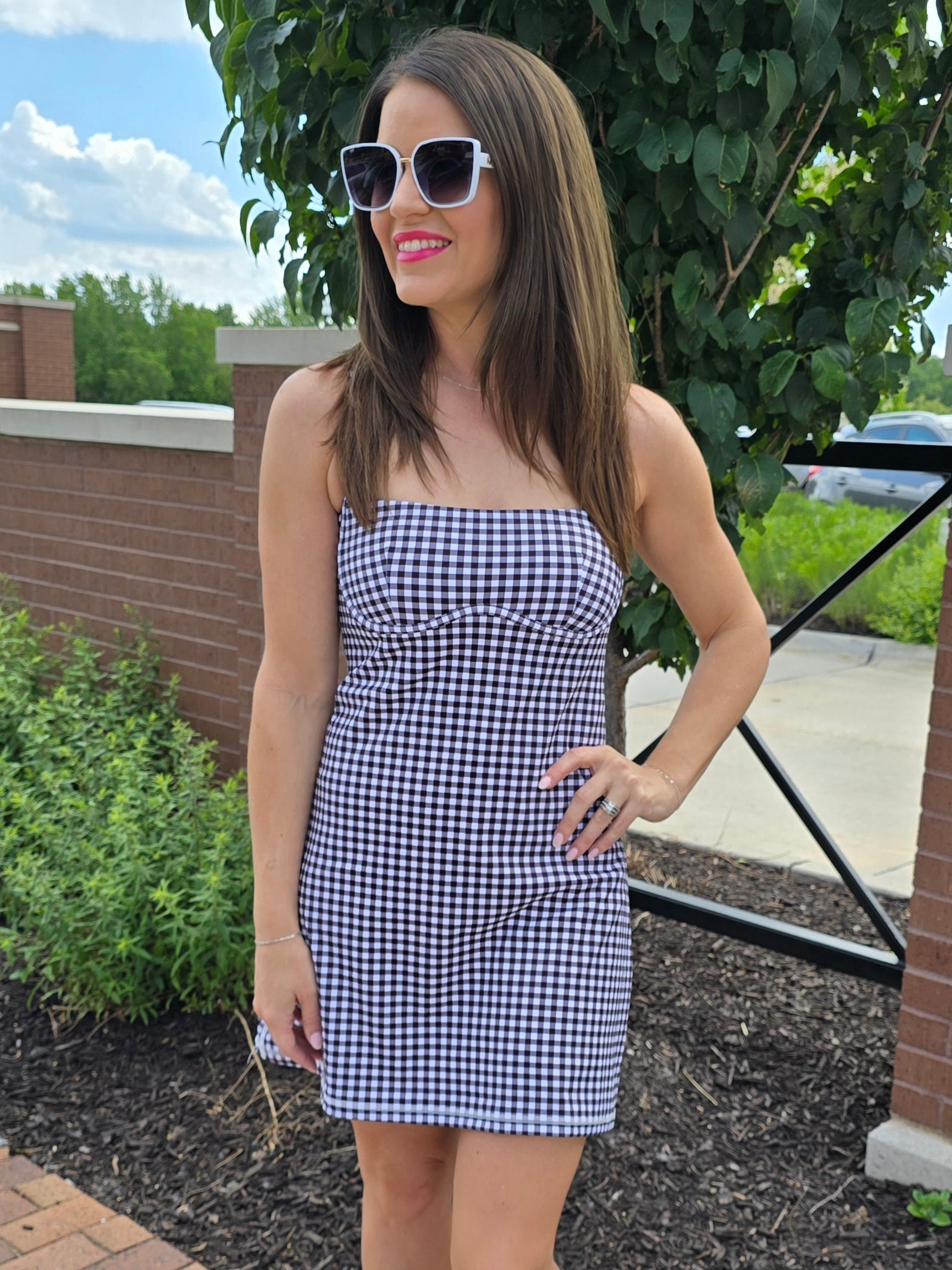 GINGHAM ATHLETIC DRESS