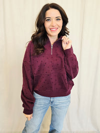 STAR HALF ZIP SWEATSHIRT