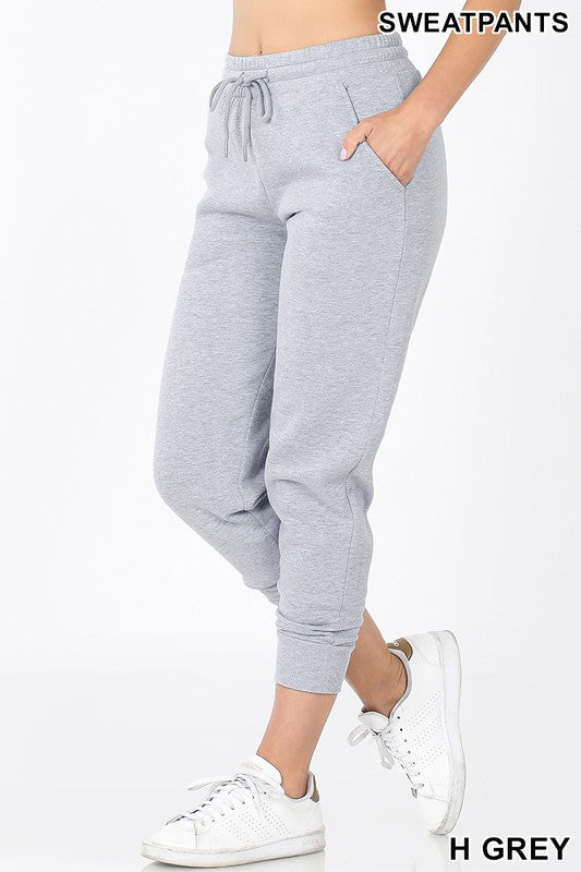 HEATHER GREY FRENCH TERRY JOGGERS