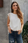 WHITE REVERSIBLE LACE TOP