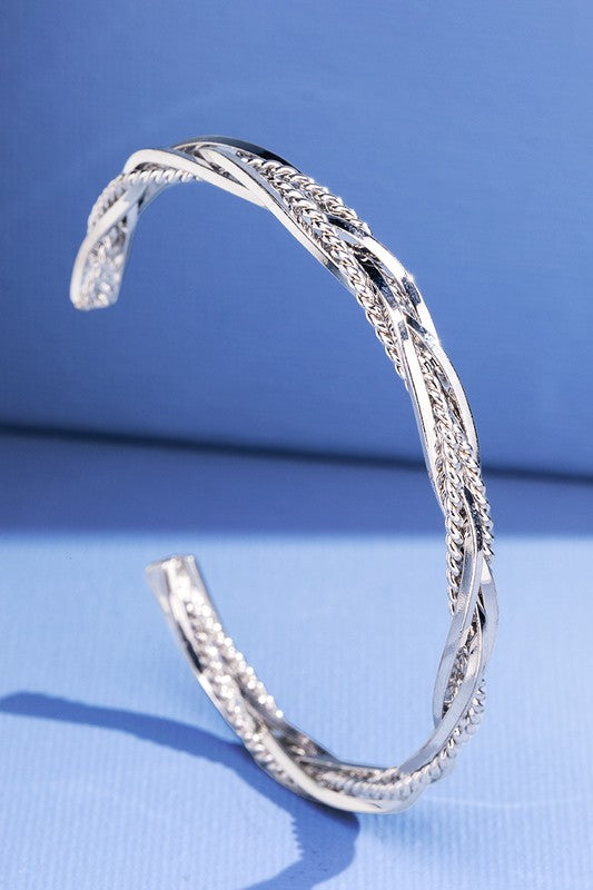 TWISTED TWO TEXTURE BRACELET