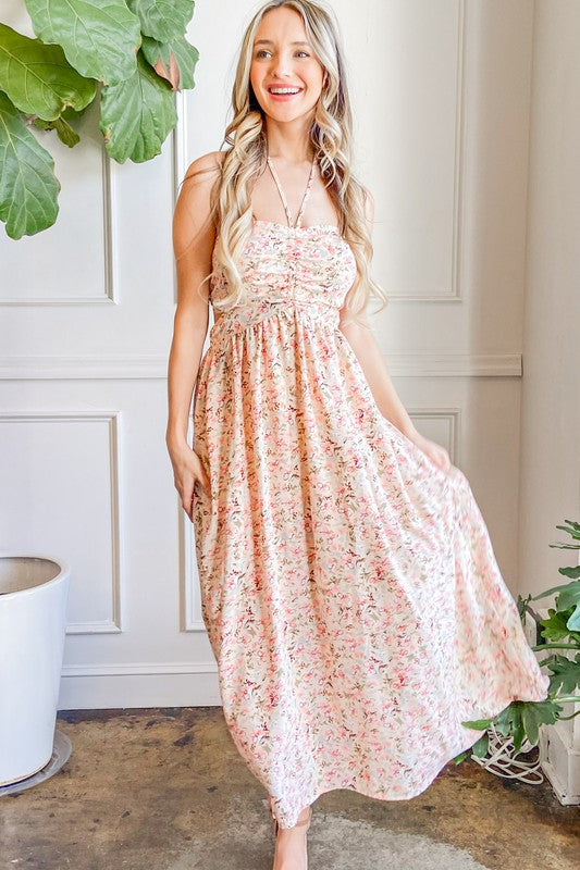 Blush sales floral maxi