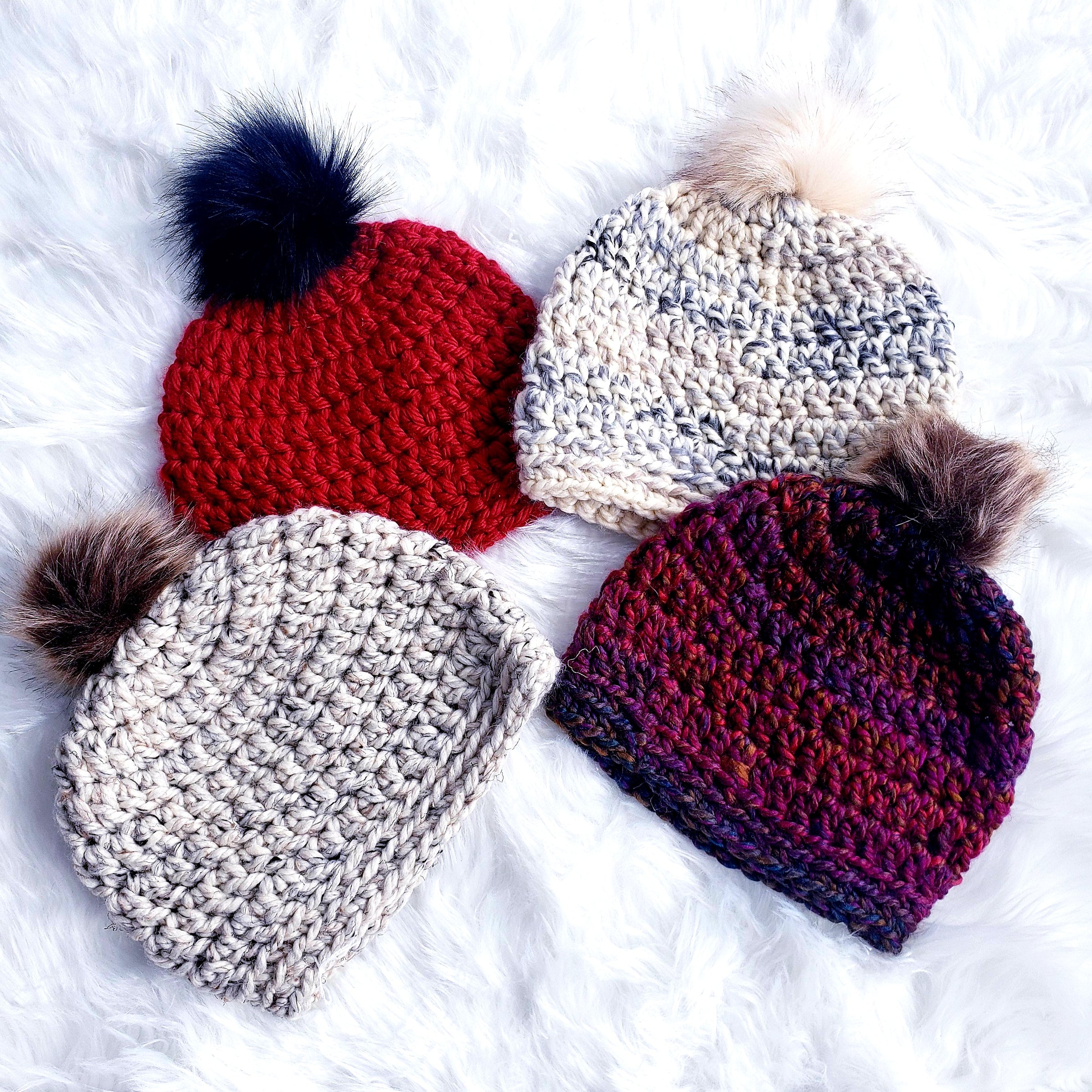 CROCHETED ADULT WINTER HATS