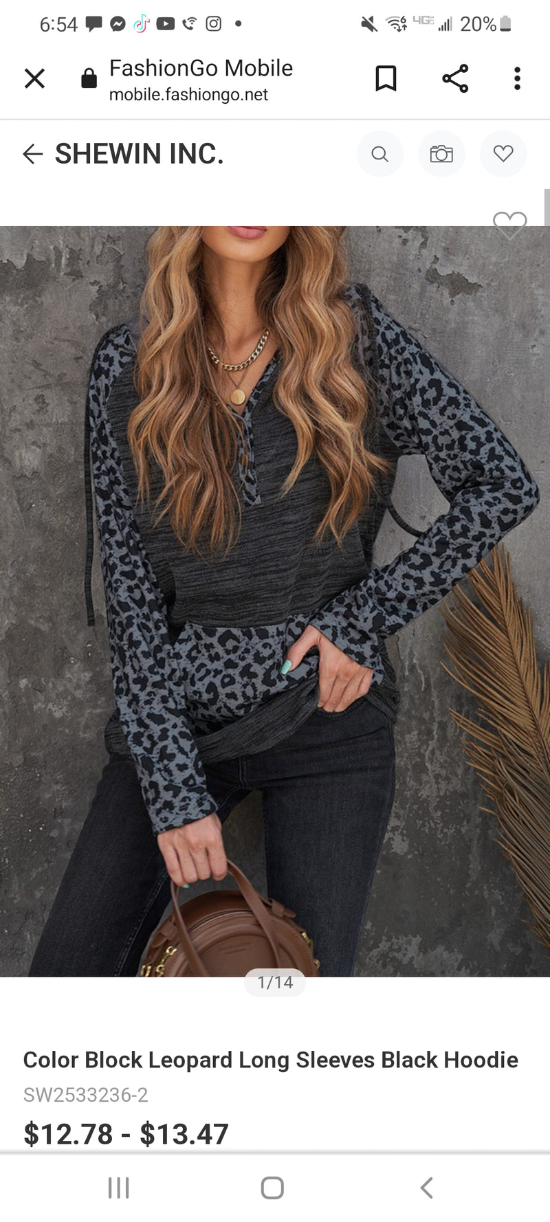 GREY AND NAVY LEOPARD PRINT BUTTONED PULLOVER
